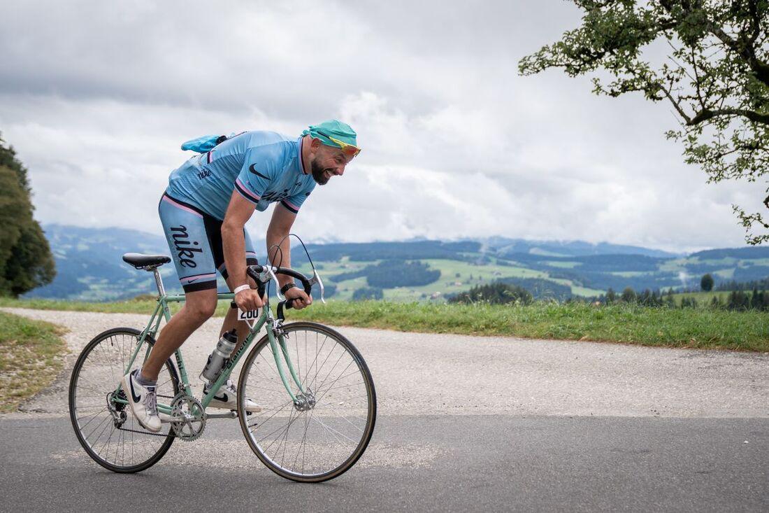 Road cycling in the mountains
